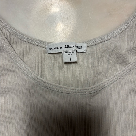 James Perse Gray Ribbed Tank Top - Picture 2 of 2